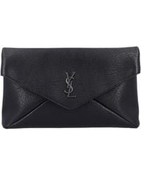 Saint Laurent - Lambskin Cassandre Large Pouch - Lyst