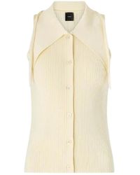 Pinko - Snow Viscose Polyamide Top - Lyst