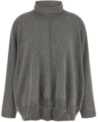 Alberta Ferretti - Alberta Ferretti Dark Cotton Sweater - Lyst