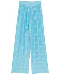forte_forte - Embroidered Silk Trousers - Lyst
