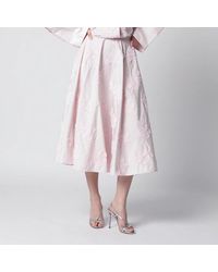 ROTATE BIRGER CHRISTENSEN - Orchid Skirt With Floral Embroidery - Lyst