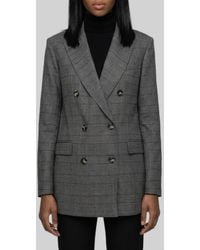 SUTTON NEW YORK - Double-Breasted Prince Of Wales Check Jacket - Lyst