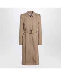 McQueen - Trench Coat With Belt - Lyst