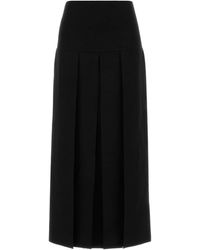Alaïa - Midi Skirt Textured Pleats - Lyst