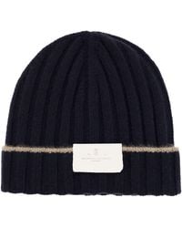 Brunello Cucinelli - English Rib Cashmere Knit Beanie - Lyst