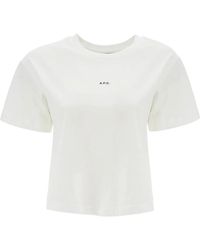 A.P.C. - Cotton Crew-Neck T-Shirt - Lyst