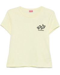 KENZO - Sounds Embroidered Crew-Neck T-Shirt - Lyst