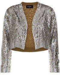 DSquared² - All Over Paillettes Cardigan - Lyst