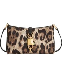 Dolce & Gabbana - Leopard-Print Lock Shoulder Bag - Lyst