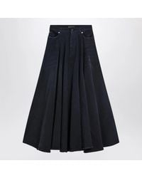 Balenciaga - Maxi Godet Denim Skirt - Lyst