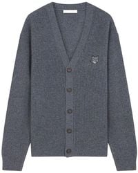 Maison Kitsuné - Maison Kitsuné Ribbed Cardigan - Lyst