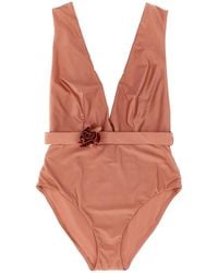 Zimmermann - 'Lucky Plunge Flower' One-Piece Swimsuit - Lyst