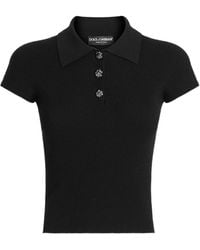 Dolce & Gabbana - Dolce & Gabbana Ribbed Polo Sweater - Lyst