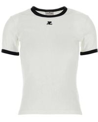 Courreges - Courregès Logo Cotton T-Shirt - Lyst