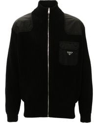 Prada - Wool And Cashmere Cardigan - Lyst