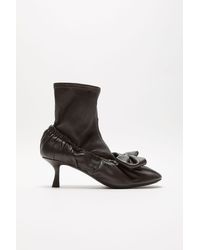 Acne Studios - Stivaletti Con Fiocco In Pelle - Lyst