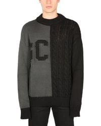 Gcds - Crew Neck Two-Tone Sweater - Lyst