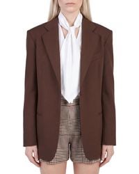 FEDERICA TOSI - Blazer Over Single-Breasted Frescolana - Lyst