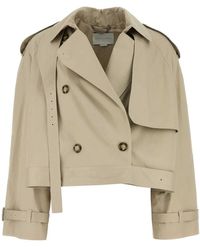 Stella McCartney - Sand Cotton Trench Coat - Lyst