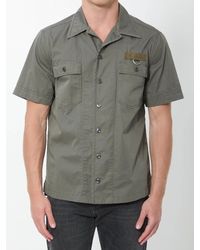 Dolce & Gabbana - Logo Patch Buttoned Shirt - Lyst