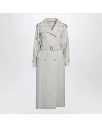 Max Mara - Sandcoloured Doublebreasted Duster Coat - Lyst