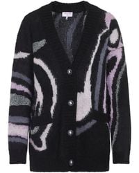 PUCCI - Embroidered Mohair Blend Oversize Cardigan - Lyst