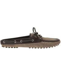 Brunello Cucinelli - Suede Sabot Loafers With Jewellery - Lyst