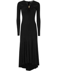 Elisabetta Franchi - Crêpe Jersey Dress With Jewel Detail - Lyst