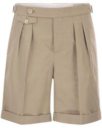Brunello Cucinelli - Cotton And Linen Panama Bermuda Shorts - Lyst
