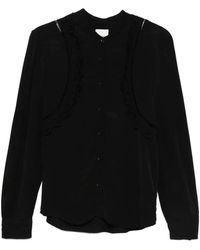 Isabel Marant - Long-Sleeve Blouse With Lace Insert - Lyst