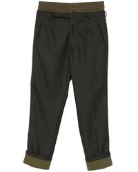 Prada - Dark Wool Virgin Wool Pants - Lyst