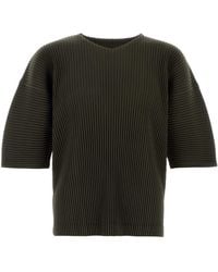 Homme Plissé Issey Miyake - Pleated Knit Polyester T-Shirt - Lyst