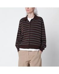 Cordera - Striped Cotton Polo Cardigan - Lyst