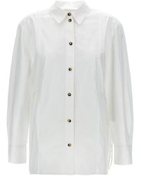 Ganni - Shirt With Decorative Side Ties - Lyst