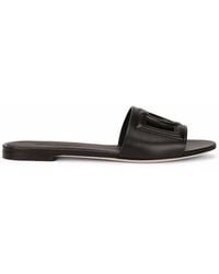 Dolce & Gabbana - Leather Slides - Lyst
