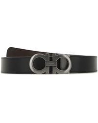 Ferragamo - Salvatore Leather Reversible Belt - Lyst