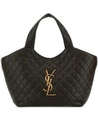 Saint Laurent - Icare Medium Leather Tote - Lyst