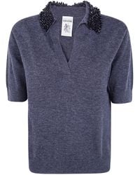 Semicouture - "Margy" Short Sleeves Polo Neck - Lyst