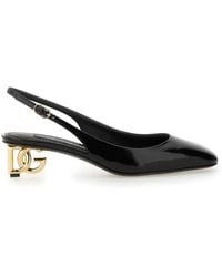 Dolce & Gabbana - Patent Leather Slingback Pumps - Lyst