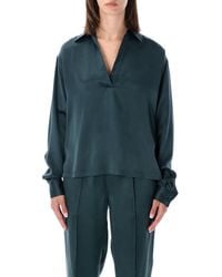 Tom Ford - Deep V-Neck Silk Shirt - Lyst