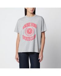Anine Bing - Cade Tee Collegiate Cotton Tshirt - Lyst
