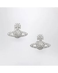 Vivienne Westwood - Stud Earrings Grace Bas Relief With Crystals - Lyst