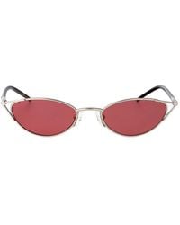 McQueen - Havana- Metal Sunglasses - Lyst
