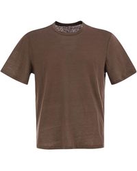 Majestic - Crew-Neck And Short-Sleeved T-Shirt - Lyst