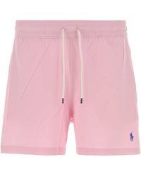 Polo Ralph Lauren - Pink Stretch Polyester Swimming Shorts - Lyst