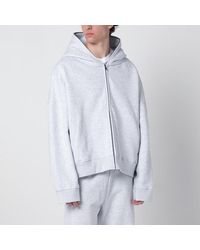 Entire studios - Grey Cotton Zip-up Hoodie - Lyst