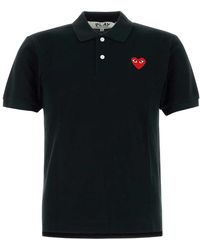 COMME DES GARÇONS PLAY - Comme Des Garcons Play Short Sleeve Polo Heart - Lyst