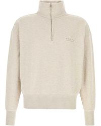 Prada - Melange Sand Cotton Sweatshirt - Lyst