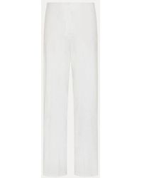 forte_forte - Viscose Cotton Twill Straight Leg Pants - Lyst