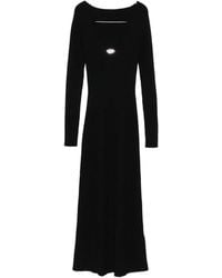 DIESEL - Logo-Adorned Long-Sleeve Midi Dress - Lyst